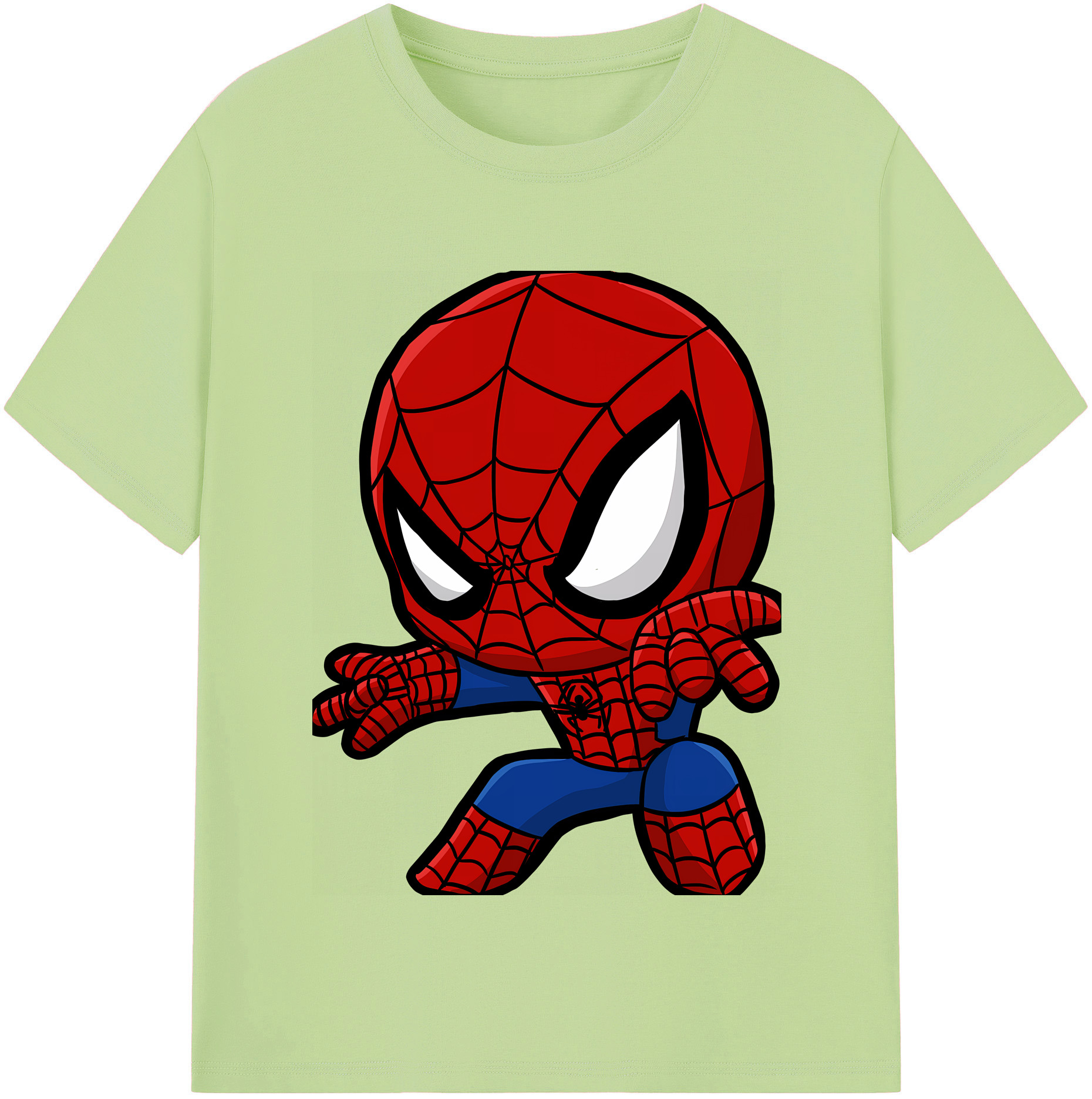 （画像用） Spider Man スパイダーマン 綿100％半袖Tシャツ（フロントプリント）